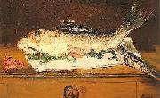 Edouard Manet Still-life, Salmon, Pike and Shrimps oil painting